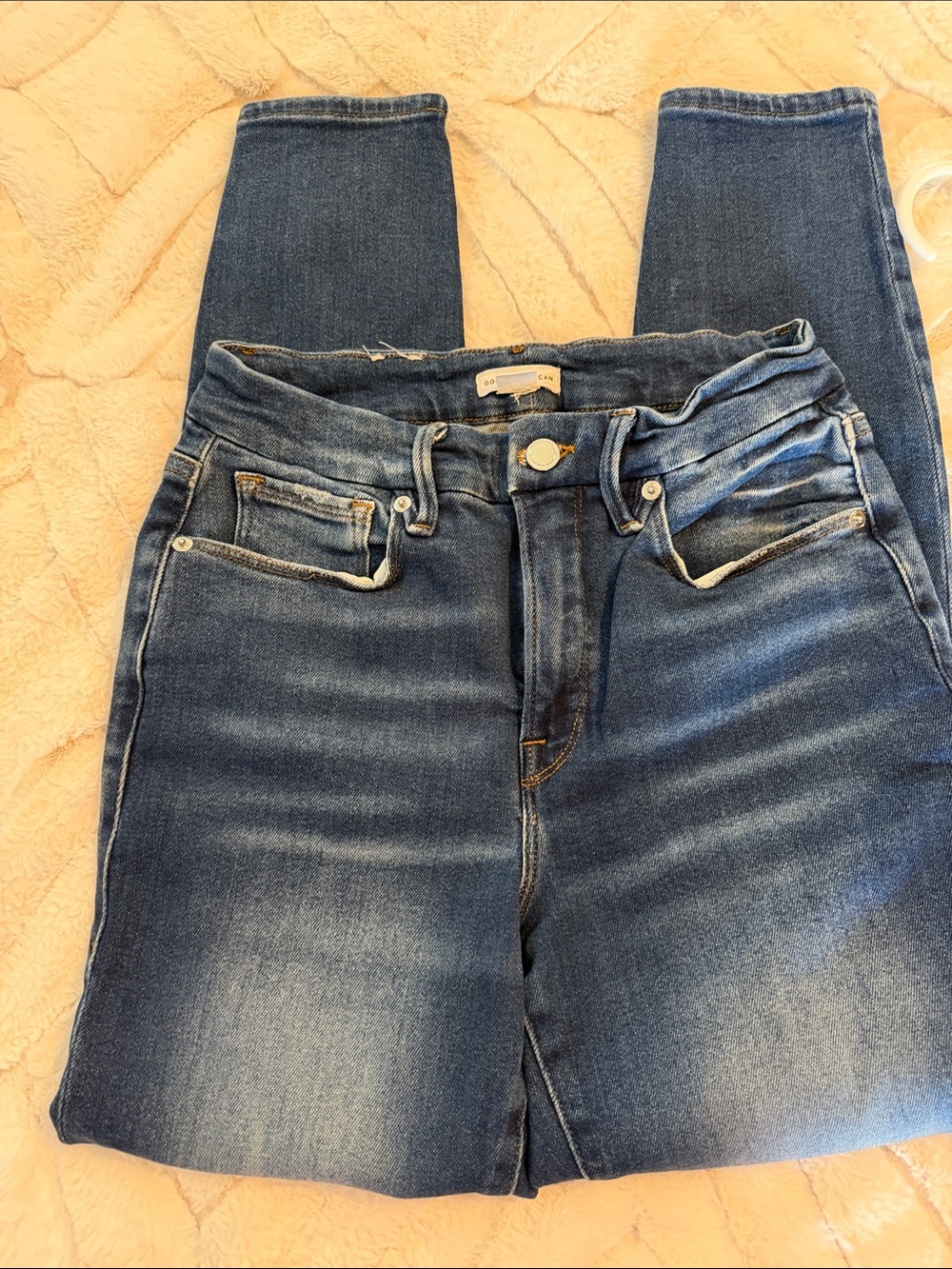 Good American High-Rise Medium Blue Slim Jeans